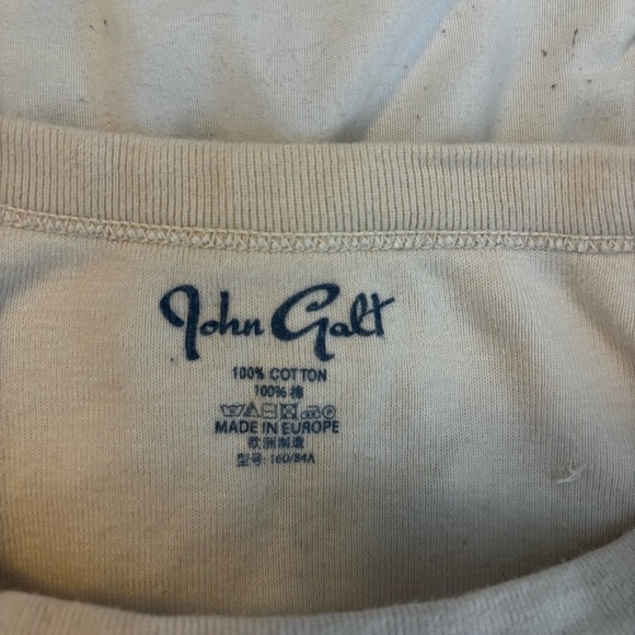 Brandy Melville John Galt Nashville Cream Short Sleeve Baby Tee with Graphic - Picture 5 of 5